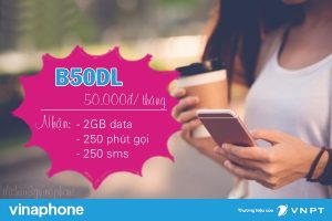 Đăng ký gói B50DL Vinaphone sở hữu 2GB, 250 phút gọi và 250 SMS 5 Hướng dẫn đăng ký gói B50DL mạng Vinaphone