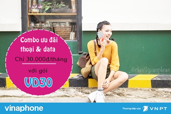 Đăng ký gói VD30 Vinaphone miễn phí 200 phút tặng 200MB mỗi ngày 1 Hướng dẫn đăng ký gói VD30 mạng Vinaphone