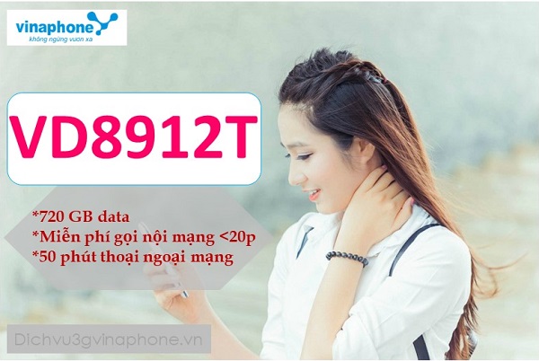 Đăng ký gói VD89 Vinaphone 12 tháng thoải mái Thoại, Lướt web 1 Gói cước VD89 chu kỳ 12 tháng mạng Vinaphone