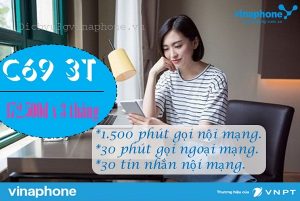 Gói cước khuyến mãi C69 3T mạng Vinaphone