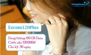 Gói cước Ezcom120Plus mạng Vinaphone