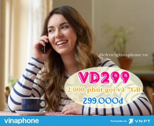Đăng ký gói VD299 Vinaphone nhận 2000 phút và 7GB Data miễn phí 2 Đăng ký gói VD299 mạng Vinaphone