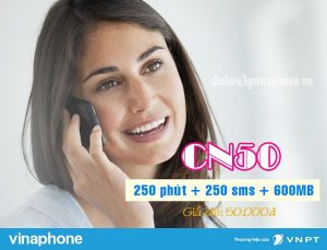 Đăng ký gói CN50 Vinaphone nhận ngay 250 phút, 250 SMS, 600MB 8 Đăng ký gói CN50 mạng Vinaphone