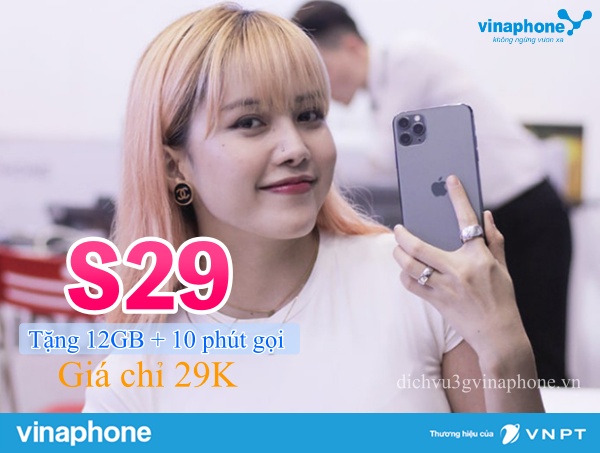 Đăng ký gói S29 của Vinaphone