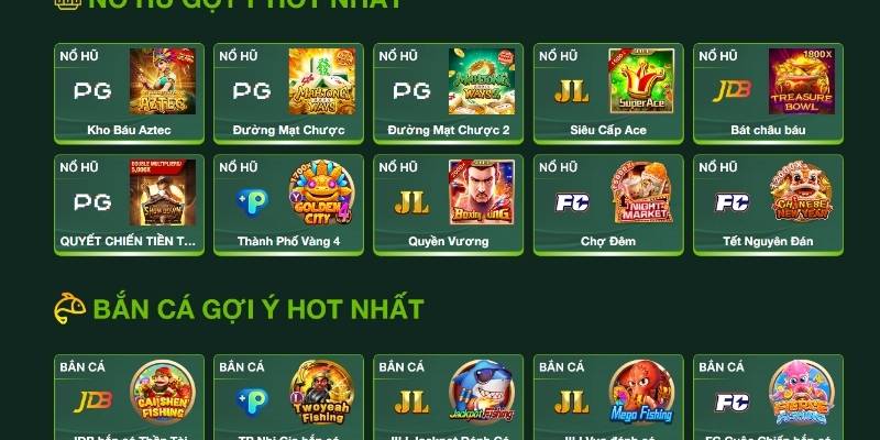 top danh muc game hot nhat cua 32win