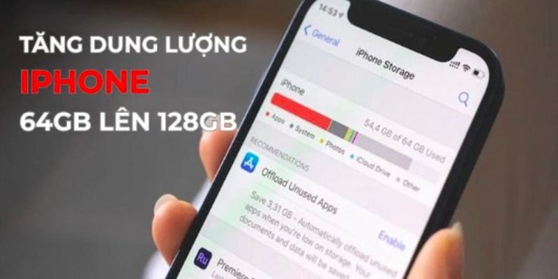 Tăng Dung Lượng iPhone 64GB Lên 128GB & Giải Pháp 4 tang-dung-luong-iphone-64gb-len-128gb